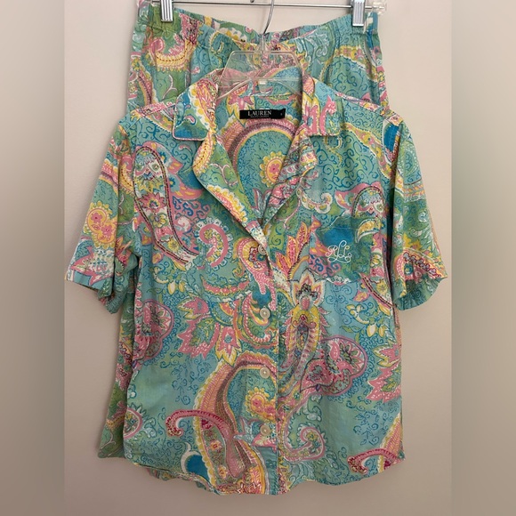 Ralph Lauren Capri Pajama Set  Small - EUC - Picture 1 of 8